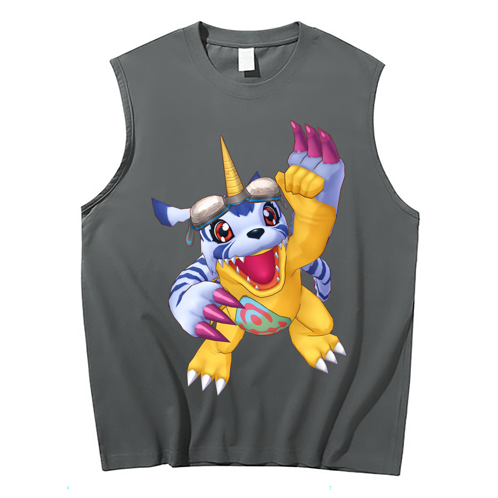 （画像用） Digimon デジタルモンスター/デジモン コットン100％タンクトップ（フロントプリント）